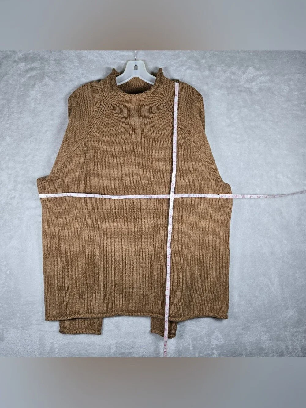 J Crew 1988 Rollneck Sweater Mens XL Dark Khaki Tan Cotton Solid NWT Minimalist